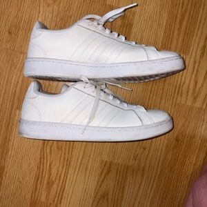 Women’s Adidas White Low-Top Leather Sneakers